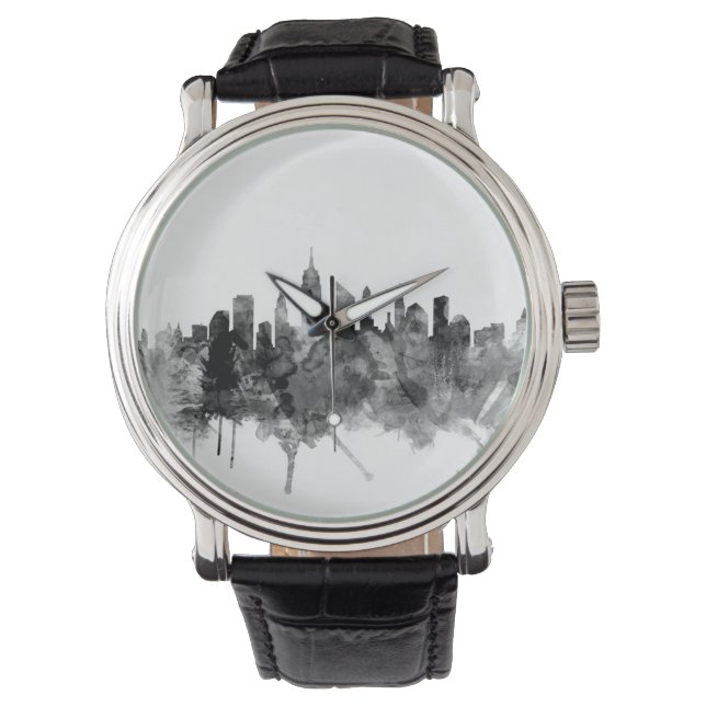 Reloj De Pulsera Skyline de Nueva York (Anverso)