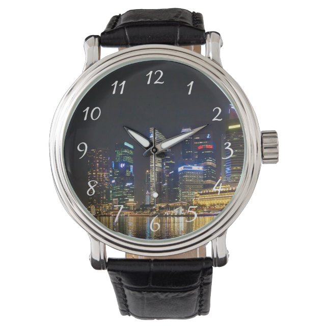 Reloj De Pulsera Skyline de Singapur (Anverso)