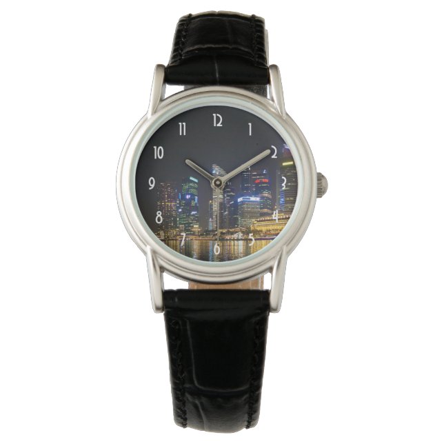 Reloj De Pulsera Skyline de Singapur (Anverso)