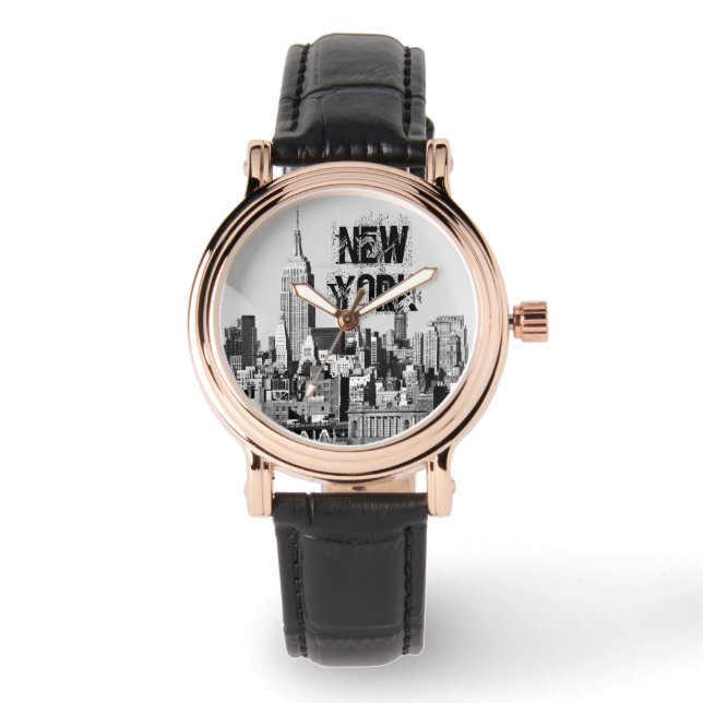 Reloj De Pulsera Skyline II de NYC (Anverso)
