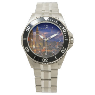 Reloj De Pulsera Skyline Kuala Lumpur de noche