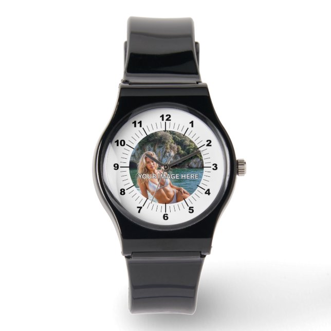Reloj De Pulsera SLEEK! 🖤 Black Silicone Strap Watch (Anverso)