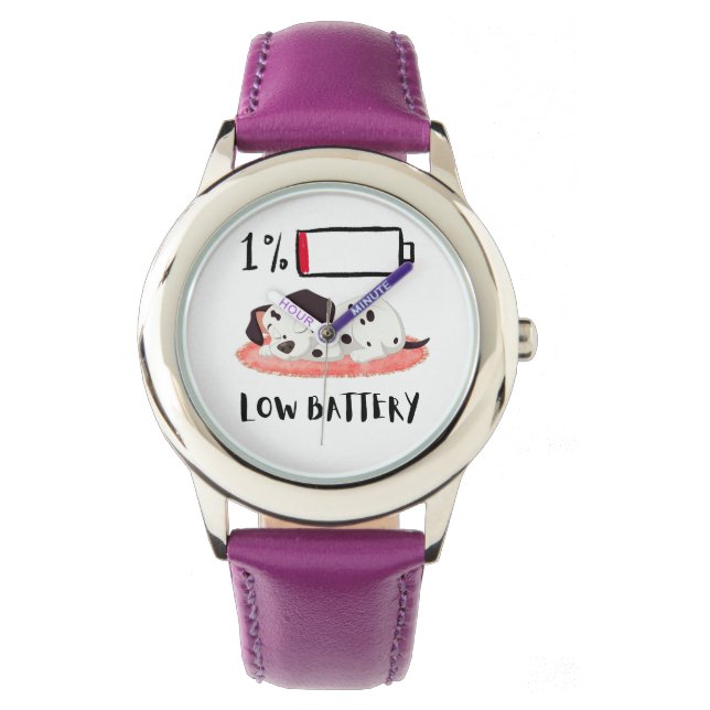 Reloj De Pulsera Sleepy Dog Design (Anverso)