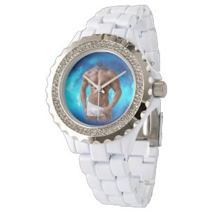 Reloj De Pulsera SlipperyJoe hombre musculoso barbudo sin camiseta 