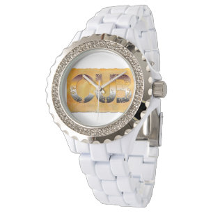 Reloj De Pulsera SlipperyJoe's cachorro de oso culturalmente arraig