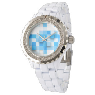 Reloj De Pulsera SlipperyJoe's cuadrados arte mosaico moderno tres-