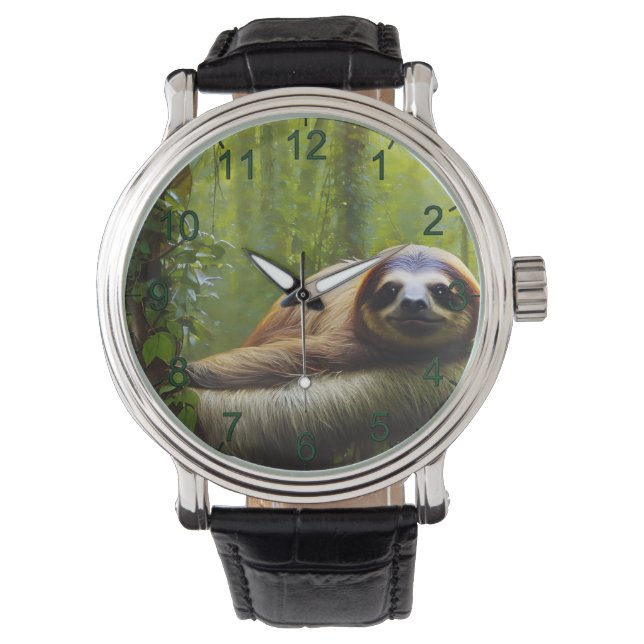 Reloj De Pulsera Sloth Lazy Afternoon, Mens Watch (Anverso)