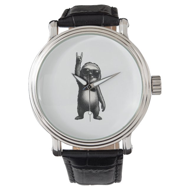 Reloj De Pulsera Sloth Rocking Dance (Anverso)
