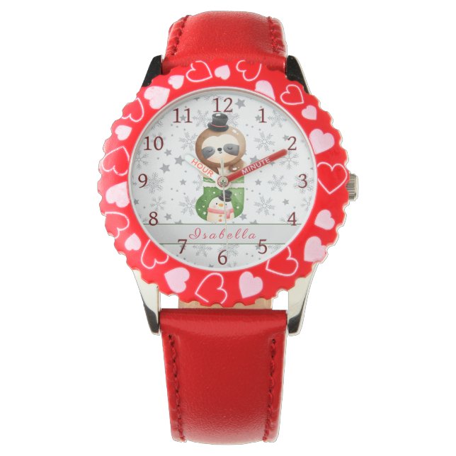Reloj De Pulsera Slots Holidays Personalizar Nombre Watch (Anverso)
