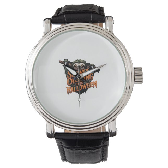 Reloj De Pulsera Slowly Creeping This Halloween - Creepy Sloth Clas (Anverso)