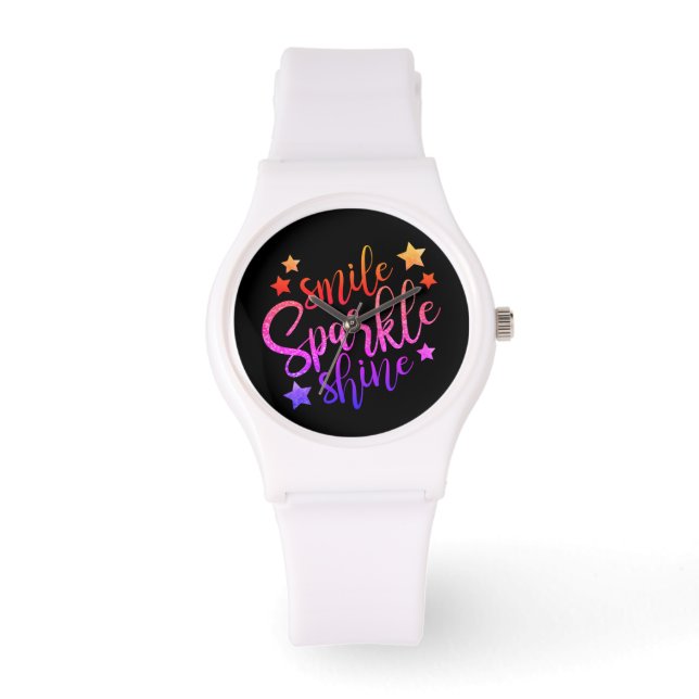 Reloj De Pulsera Smile Sparkle Shine Black Multi-Colour Cita (Anverso)