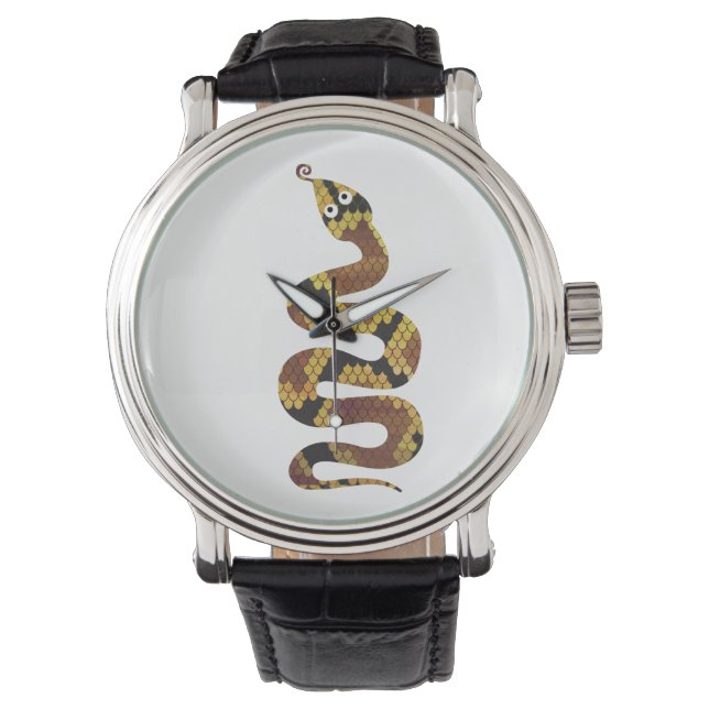 Reloj De Pulsera Snake Brown y Gold Silhouette (Anverso)