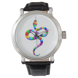 Reloj De Pulsera Snake Psychedelic Rainbow watts
