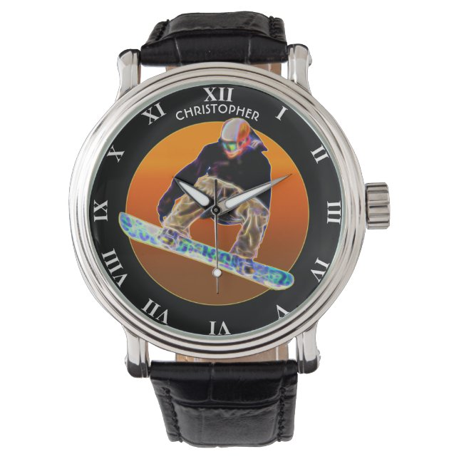 Reloj De Pulsera Snowboard Psychedelic Gslow (Anverso)