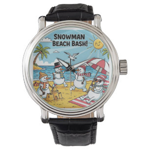 Reloj De Pulsera Snowman Beach Bash