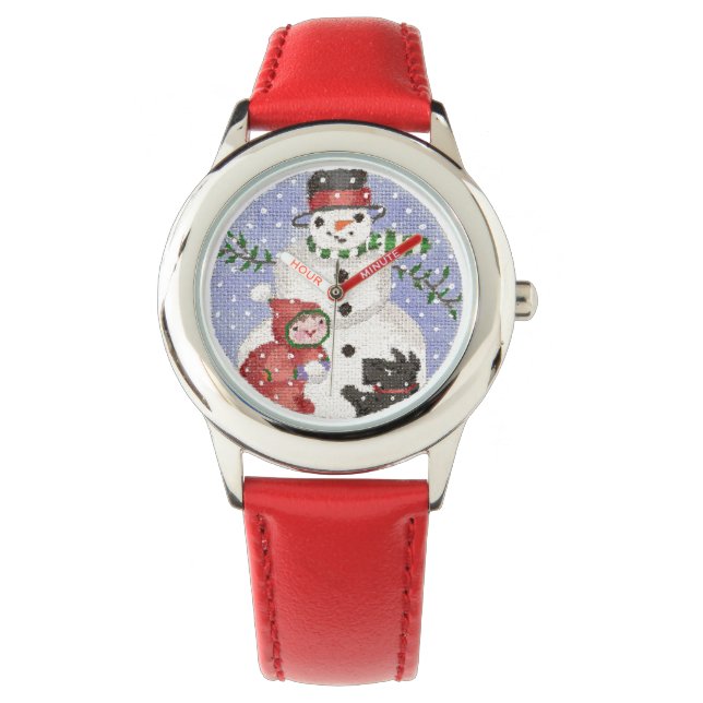 Reloj De Pulsera Snowman con Scottie Watch (Anverso)