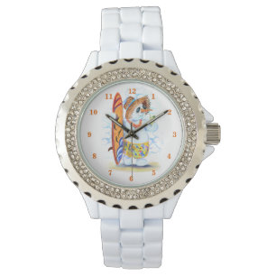 Reloj De Pulsera Snowman Surfer Funny Watch