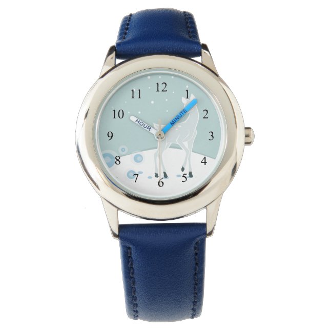 Reloj De Pulsera Snowy Deer (Anverso)