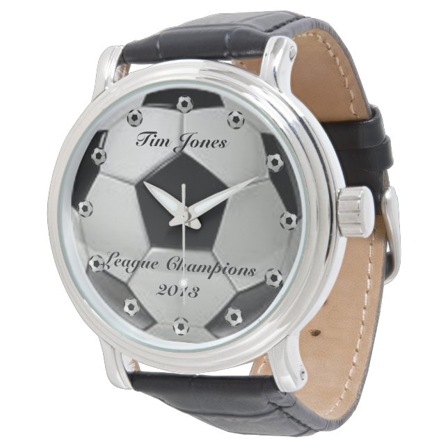 Reloj De Pulsera Soccer Ball Classic Stainless Steless Watch (Angular)