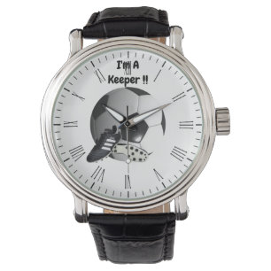 Reloj De Pulsera Soccer Im A Keeper, Writing Watch
