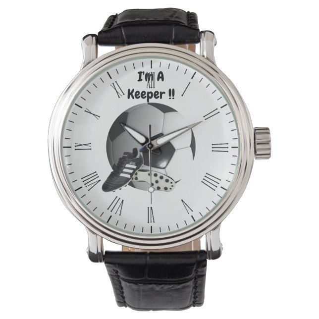 Reloj De Pulsera Soccer Im A Keeper, Writing Watch (Anverso)