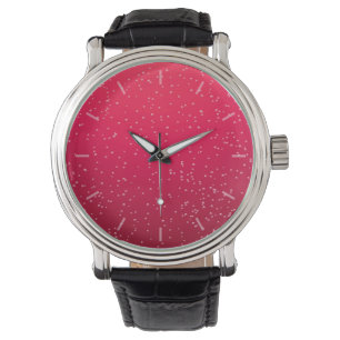 Reloj De Pulsera Soda cereza con burbujas pequeñas arte de fondo