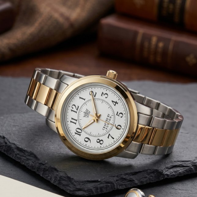 Reloj de pulsera sofisticado de dos tonos con braz (Subido por el creador)