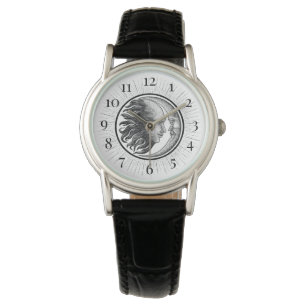 Reloj De Pulsera Sol celestial y luna