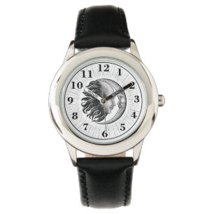 Reloj De Pulsera Sol celestial y luna