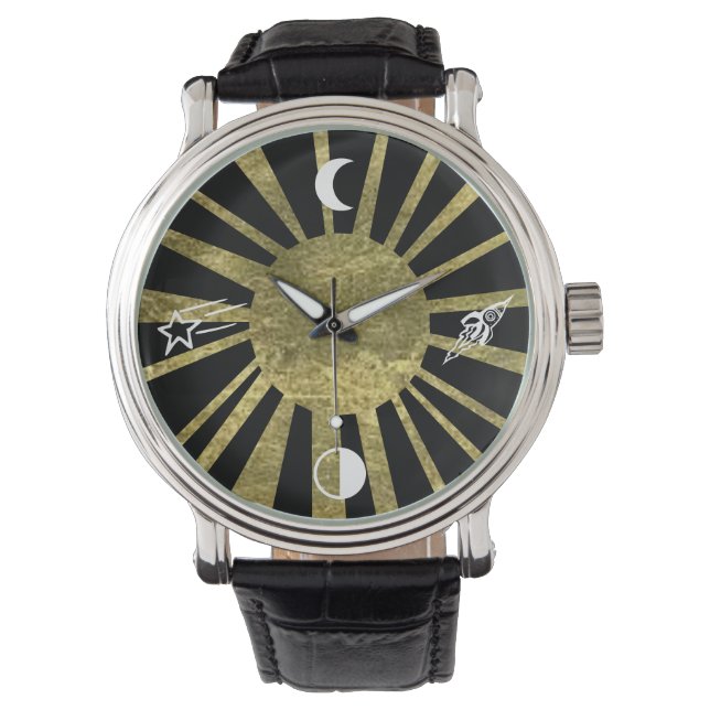 Reloj De Pulsera Sol Dorado (Anverso)