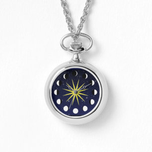 Reloj De Pulsera Sol, fases lunares y estrellas