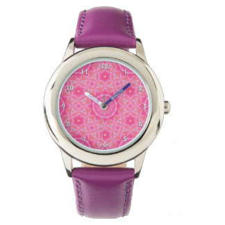 Reloj De Pulsera Sol rosa y estrellas papel de mosaico de niñas beb