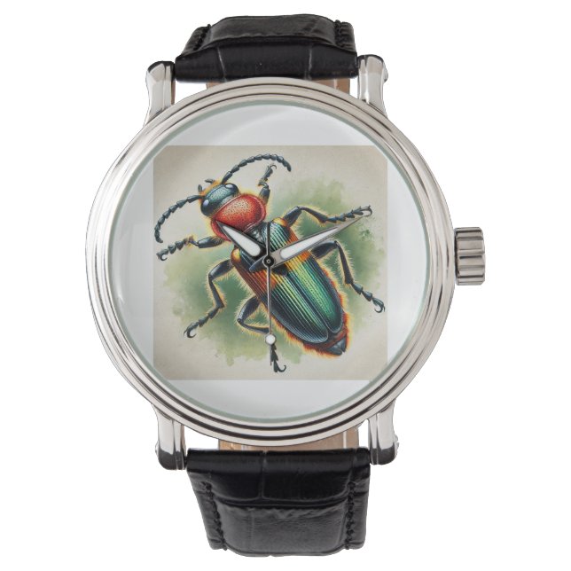 Reloj De Pulsera soldier beetle 140624IREF107 - Watercolor (Anverso)