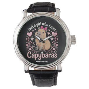 Reloj De Pulsera Solo un Chica que ama a Capybaras un regalo gracio