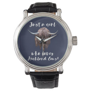 Reloj De Pulsera Sólo un Chica que ama a las vacas escocesas de mon