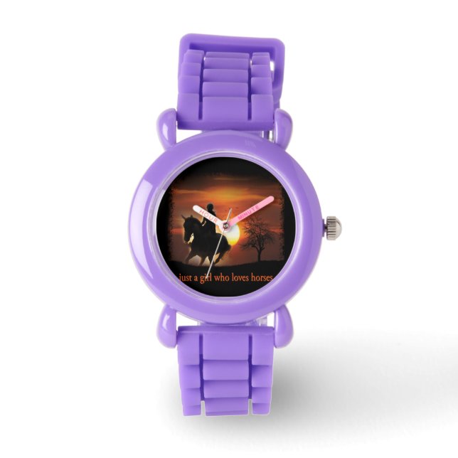 Reloj De Pulsera solo un chica que ama los caballos (Anverso)