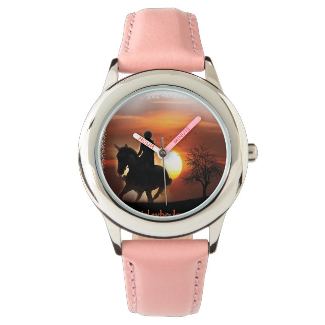 Reloj De Pulsera solo un chica que ama los caballos (Anverso)