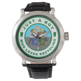Reloj De Pulsera Sólo un chico que ama el reciclaje