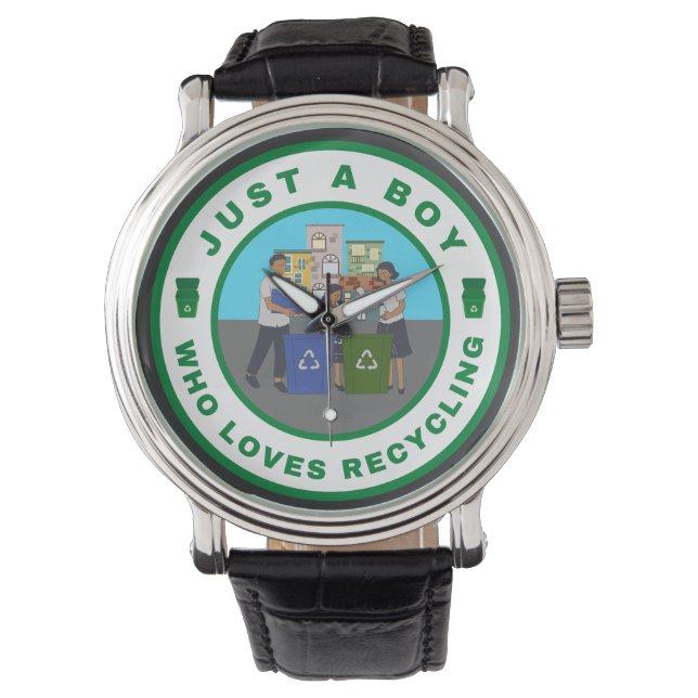Reloj De Pulsera Sólo un chico que ama el reciclaje (Anverso)