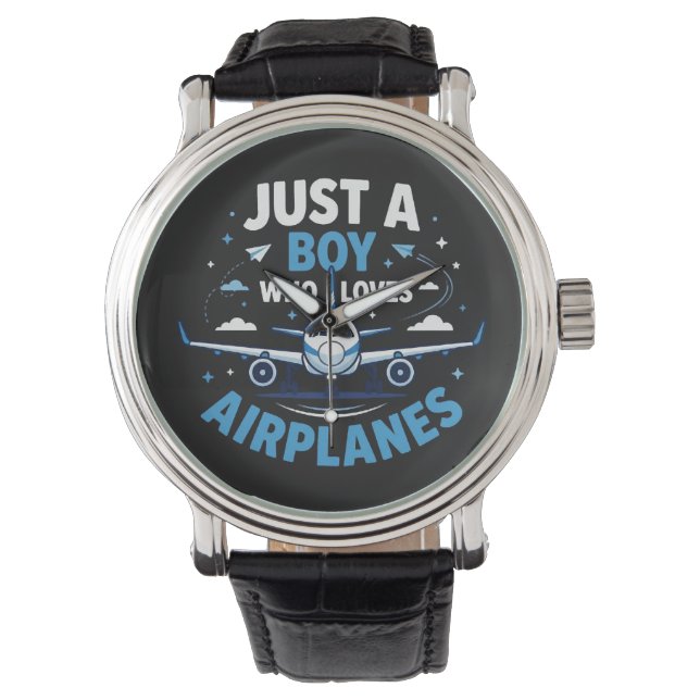 Reloj De Pulsera Solo un chico que ama los aviones  (Anverso)