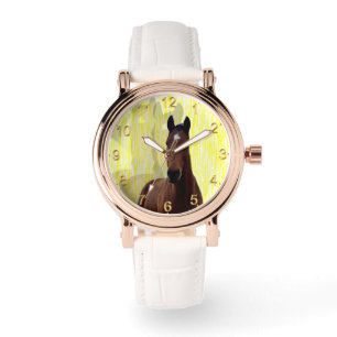 Reloj De Pulsera Sombras de caballo de castaño,