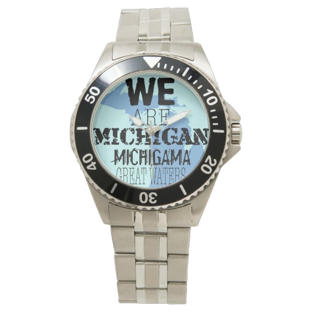 Reloj De Pulsera Somos las grandes aguas de Michigan Michigama (Anverso)