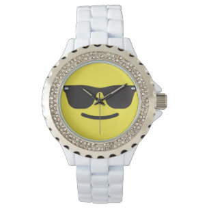 Reloj De Pulsera Sonriendo con Emoji de gafas de sol