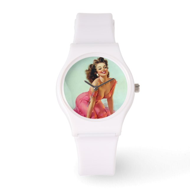 Reloj De Pulsera Sonriente Pin Up (Anverso)