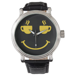 Reloj De Pulsera Sonrisa en la copa de café