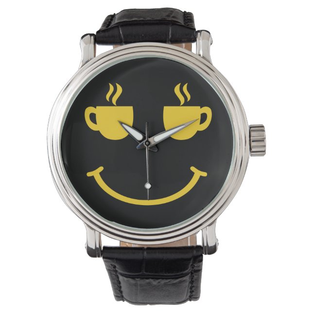Reloj De Pulsera Sonrisa en la copa de café (Anverso)