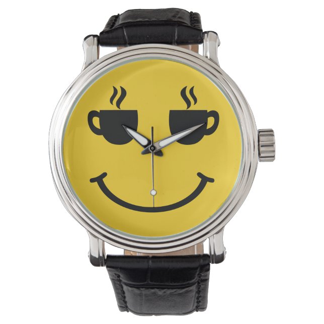 Reloj De Pulsera Sonrisa en la copa de café (Anverso)