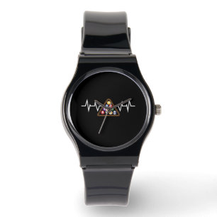 Reloj De Pulsera Soporte de bolas de billar Latido del corazón