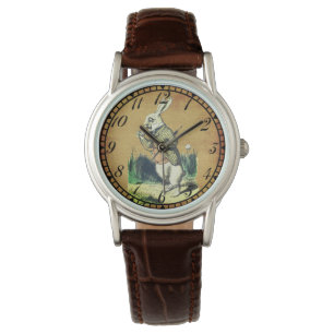 Reloj De Pulsera ¡Soy atrasado! Alicia en conejo del blanco del