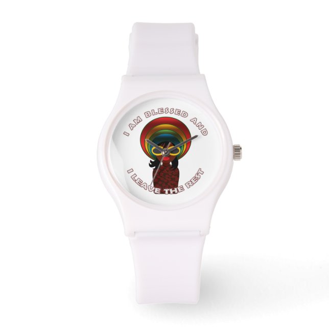 Reloj De Pulsera Soy Bendecida Inspirada Motivada (Anverso)